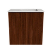 Mondiaz JOYA-DLUX 40cm toiletmeubel - kleur Ruby - Wastafel FAYE positie Rechts Zonder kraangat kleur Glace. SW1423519