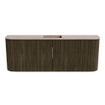 Mondiaz JOYA-DLUX 113.2cm toiletmeubel - ronding links en rechts kleur Shadow - Wastafel FAYE positie Midden Zonder kraangat kleur Saba. SW1425166