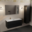 Mondiaz Aivy ensemble de meuble de salle de bains - 120x45x50cm - 1 trou de robinet - 1 vasque talc Solid surface - Gauche - 2 tiroirs - Sans miroir - MDF Urban SW892328