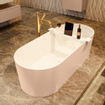 Mondiaz Noble Baignoire îlot - 180x75x52cm - Couleur Rosee/ Talc SW1015089