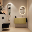 MONDIAZ TURE-DLUX Meuble toilette - 100cm - Oro - EDEN - vasque Opalo - position droite - sans trou de robinet SW1104454