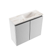 MONDIAZ TURE-DLUX Meuble toilette - 60cm - Plata - EDEN - vasque Frappe - position droite - sans trou de robinet SW1102931