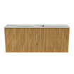 Mondiaz JOYA-DLUX 100cm meuble de toilette - couleur Chêne - Vasque FAYE position Milieu Sans trou de robinet couleur Glace SW1421999