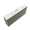 MONDIAZ TURE-DLUX Meuble toilette - 120cm - Army - EDEN - vasque Frappe - position centrale - sans trou de robinet SW1102634