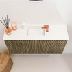 Mondiaz JOYA 80cm meuble de salle de bains - couleur Dusk - Vasque FAYE position Milieu 1 trou de robinet couleur Talc. SW1421621