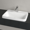Villeroy & Boch Architectura lavabo encastré - 60x45x17cm - Rectangle 1 trou de robinet sans trop-plein Blanc Alpin brillant Céramique SW762313