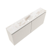 MONDIAZ TURE-DLUX Meuble de toilettes 120 cm Linen. EDEN lavabo Frappe position milieu. Sans trou de robinet. SW1102886