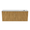 Mondiaz JOYA-DLUX 100cm toiletmeubel - kleur Oak - Wastafel FAYE positie Rechts 1 kraangat kleur Opalo. SW1422129