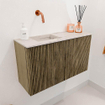 Mondiaz JOYA-DLUX 70cm toiletmeubel - kleur Dusk - Wastafel FAYE positie Links Zonder kraangat kleur Nata. SW1425911