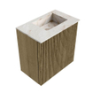 Mondiaz JOYA-DLUX 40cm toiletmeubel - kleur Dusk - Wastafel FAYE positie Rechts 1 kraangat kleur Frappe. SW1426218