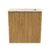 Mondiaz JOYA-DLUX Meuble de toilette 40cm - couleur Oak - Lavabo FAYE position Droite Sans trou de robinet couleur Nata SW1423992