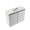 MONDIAZ TURE-DLUX Meuble toilette - 60cm - Plata - EDEN - vasque Ostra - position centrale - 1 trou de robinet SW1104984