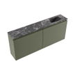 MONDIAZ TURE-DLUX meuble WC 120 cm Army. Lavabo EDEN Lava position droite. Sans trou de robinet. SW1103676