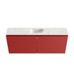 MONDIAZ TURE-DLUX Meuble toilette - 120cm - Fire - EDEN - vasque Ostra - position centrale - 1 trou de robinet SW1104831