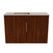 Mondiaz JOYA-DLUX 60cm meuble de salle de bains WC - couleur Ruby - Vasque FAYE position Gauche Sans trou de robinet couleur Saba. SW1425580