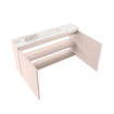 MONDIAZ TURE-DLUX Meuble de WC 100 cm Rosee. EDEN lavabo Frappe position gauche. Avec 1 trou de robinet. SW1102976