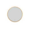 Adema Lonato Miroir de salle de bain - rond - diamètre 60cm - éclairage LED indirect - chauffage miroir - interrupteur infrarouge - or mat SW643413