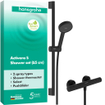 hansgrohe Activera Select S 95 renovatieset - 2jet - EcoSmart met Ecostat Fine - glijstang 65cm - mat zwart SW1388062