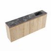 MONDIAZ TURE-DLUX Meuble toilette - 120cm - Washed Oak - EDEN - vasque Lava - position droite - 1 trou de robinet SW1104105