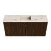 Mondiaz JOYA-DLUX 90cm toiletmeubel - kleur Walnut - Wastafel FAYE positie Midden 1 kraangat kleur Nata. SW1424488