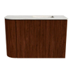 Mondiaz JOYA-DLUX 61.6cm toiletmeubel - ronding links kleur Ruby - Wastafel FAYE positie Rechts Zonder kraangat kleur Ostra. SW1423840