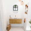Mondiaz JOYA-DLUX 100cm meuble de toilette - couleur Chêne - Vasque FAYE position Milieu Sans trou de robinet couleur Glace SW1421999