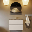 Mondiaz VICA-DLUX Ensemble de meuble de salle de bain - 70cm - meuble sous-vasque lin - 2 tiroirs - lavabo encastrée nuage milieu - 1 trou de robinet - version haute 60cm - lave SW1086144