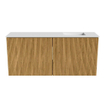 Mondiaz JOYA 90cm meuble de salle de bains - couleur Oak - Vasque FAYE position Droite 1 trou de robinet couleur Talc. SW1421117