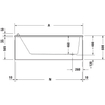 Duravit Starck baignoire encastrable en matière synthétique acrylique rectangulaire 150x70x46cm blanc 0297568