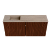 Mondiaz JOYA-DLUX 90cm toiletmeubel - kleur Ruby - Wastafel FAYE positie Links Zonder kraangat kleur Saba. SW1425598