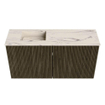 Mondiaz JOYA-DLUX 80cm meuble de salle de bains - couleur Shadow - Vasque FAYE position Gauche 1 trou de robinet couleur Nata. SW1424953