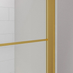 Aqua Vista Triple Paroi latérale - 100x200 cm - incl. barre murale - verre clair - laiton brossé (or) SW736584