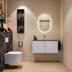 MONDIAZ TURE-DLUX Meuble toilette - 100cm - Cale - EDEN - vasque Lava - position centrale - sans trou de robinet SW1103721