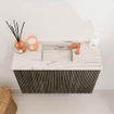 Mondiaz JOYA-DLUX 60cm toiletmeubel - kleur Shadow - Wastafel FAYE positie Midden 1 kraangat kleur Nata. SW1424949