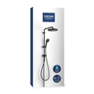 GROHE Vitalio Start QuickFix 250 Flex Regendoucheset - 25cm - hoofddouche - 2 straalsoorten - ronde handdouche - 2 straalsoorten - met omstelkraan - mat zwart SW1126462