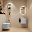 MONDIAZ TURE-DLUX Meuble toilette - 40cm - Clay - EDEN - vasque Ostra - position centrale - sans trou de robinet SW1104789