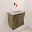 Mondiaz JOYA-DLUX Meuble de toilette 40cm - couleur Dusk - Vasque FAYE position Droite Sans trou de robinet couleur Glace SW1423138