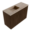 Mondiaz JOYA-DLUX 60cm meuble de salle de bains - couleur Walnut - Vasque FAYE position Gauche 1 trou de robinet couleur Saba. SW1424641
