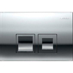 Geberit Delta25 plaque de commande - chasse à 2 boutons - boutons rectangulaires - chrome brillant SW765657