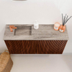 Mondiaz JOYA-DLUX 80cm toiletmeubel - kleur Ruby - Wastafel FAYE positie Links 1 kraangat kleur Oza. SW1425506