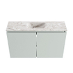 MONDIAZ TURE-DLUX Meuble de toilettes 80 cm Greey. Lavabo EDEN Glace position milieu. Sans trou de robinet. SW1103316