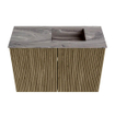 Mondiaz JOYA-DLUX 60cm meuble de toilette - couleur Dusk - Vasque FAYE position Droite Sans trou de robinet couleur Sombra. SW1426122