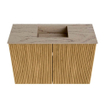Mondiaz JOYA-DLUX 60cm meuble de salle de bains - couleur Oak - Vasque FAYE position Milieu Sans trou de robinet couleur Arena. SW1423847