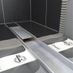 Easy Drain Compact 50 FF zero douchegoot enkele plaat met zijuitloop 6x80cm RVS 2302619