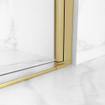 FugaFlow Eccelente Vetro Cabine de douche - 100x160x200 - Profil en verre de sécurité - anti-calcaire - Laiton brossé PVD (Or) SW1451341