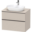 Duravit D-neo Meuble sous vasque 80x55x66.4cm 2 tiroirs Taupe mat SW641239