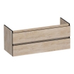 BRAUER Joy Edge wastafelonderkast 120 2 softclose lades - greeploos - 2 sifon uitsparingen - Forest Wheat SW1200897