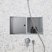 Looox BoX niche - 30x30x10cm - encastrée - avec porte - inox brossé SW87428