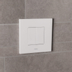 Wisa Delos bedieningspaneel vierkant kunststof 16x16cm dualflush DF wit TWEEDEKANS OUT8637