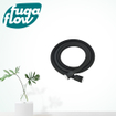 FugaFlow Eccelente Sobrado Flexible de douche lisse 150cm Noir mat SW1124029